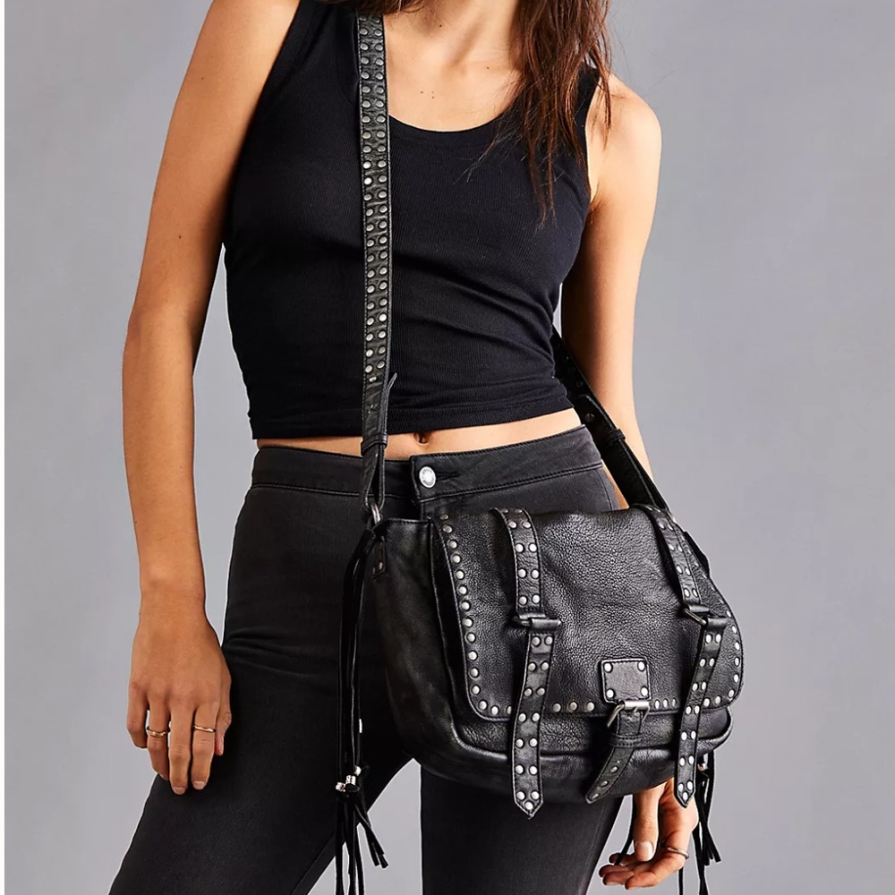 ✨Free People✨ Studded Messenger Bag